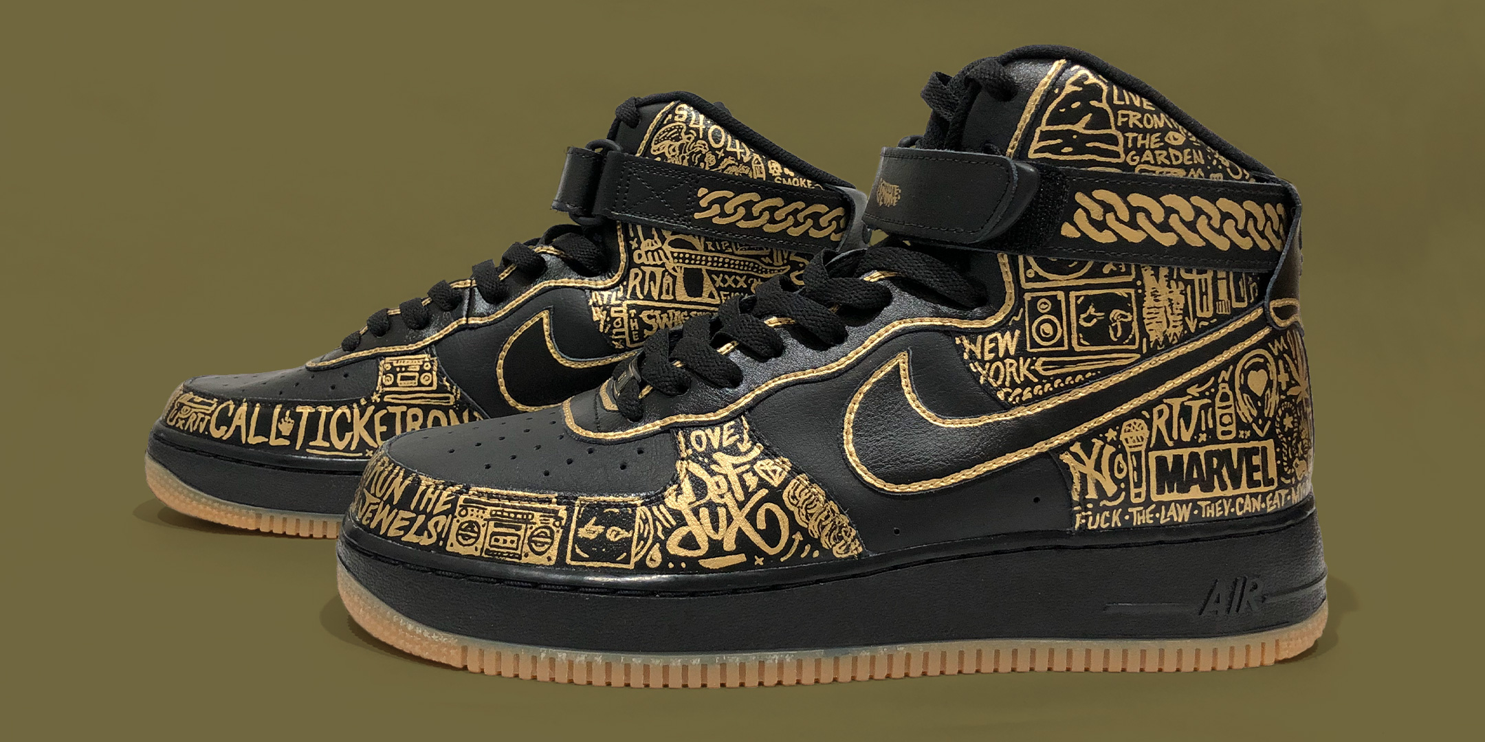Run the Jewels Air Force 1 Pair Left Side